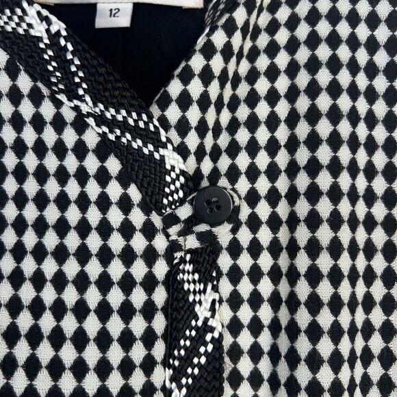 Stanley Blacker for Gantos Vintage Diamond Print Eclectic Blazer Jacket Size 12 - Picture 5 of 13